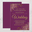 Search for purple and gold wedding invitations Elegant