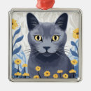 Search for russian blue cat christmas tree decorations Nebelung