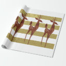 Search for vintage reindeer wrapping paper Gold