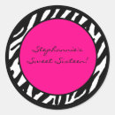Search for hot pink zebra stickers Girly