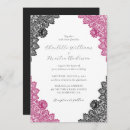 Search for hot pink and black wedding invitations Elegant