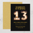 Search for 13th boy birthday invitations Black