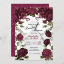 Search for deep wine red invitations Floral