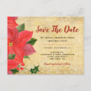 Search for christmas poinsettia save the dates Rustic