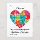 Search for heart puzzle valentines day cards School