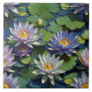Search for water lily flower tiles Botanical