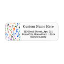 Search for musical notes return address labels Colourful