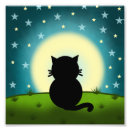 Search for black cat moon stars posters Kitty