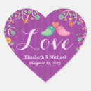 Search for love bird wedding stickers Heart