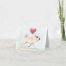 Search for pug valentines day cards Watercolor