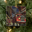 Search for firetruck christmas tree decorations Vintage