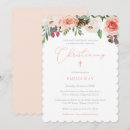 Search for peach christening invitations Botanical