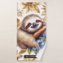Search for cute sloth bath towels Watercolor