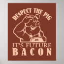 Search for funny pig posters Bacon