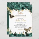 Search for emerald green and gold sweet 16 invitations Elegant