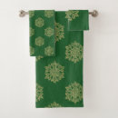 Search for snowflake bath towels Green