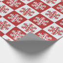 Search for red snowflakes wrapping paper Red and white