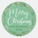 Search for pretty green stickers Merry christmas