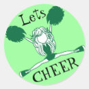 Search for green cheer stickers Cheerleader