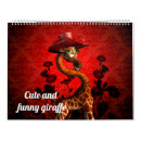 Search for funny animal calendars Giraffe