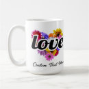 Search for love in bloom mugs Floral design