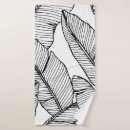 Search for leaf pattern bath towels Black