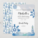 Search for nautical 40th birthday invitations Modern