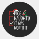 Search for naughty or nice list stickers Funny christmas