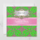 Search for lime green sweet 16 invitations Vintage