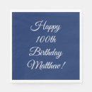Search for 100th birthday napkins Simple