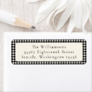 Search for black gingham return address labels Cute