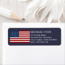 Search for united states flag return address labels Usa