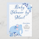 Search for blue elephant baby shower invitations Cute forest animals