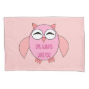 Search for cute owl pillowcases Pink