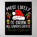 Search for christmas coffee posters Santa's