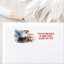 Search for eagle return address labels Fourth of july
