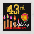 Search for 43rd birthday invitations Jaclinart
