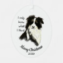 Search for border collie christmas tree decorations Animal