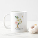 Search for letter f mugs Watercolor floral