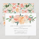 Search for peach and cream birthday invitations Flowers