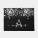Search for silver glitter doormats Black