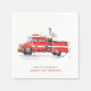Search for firefighter napkins Fire engine