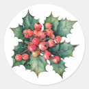 Search for vintage holly stickers Watercolor