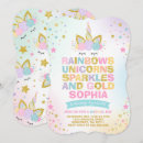 Search for unicorn face birthday invitations Whimsical