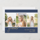 Search for blue graduation invitations Navy blue gold
