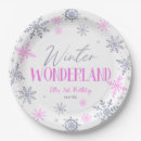 Search for pink snowflake plates December january february