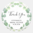 Search for thank you bridal shower stickers Greenery