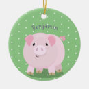 Search for pink pig christmas tree decorations Cartoon