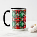 Search for red white snowflakes mugs Festive