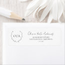 Search for monogram wreath return address labels Modern